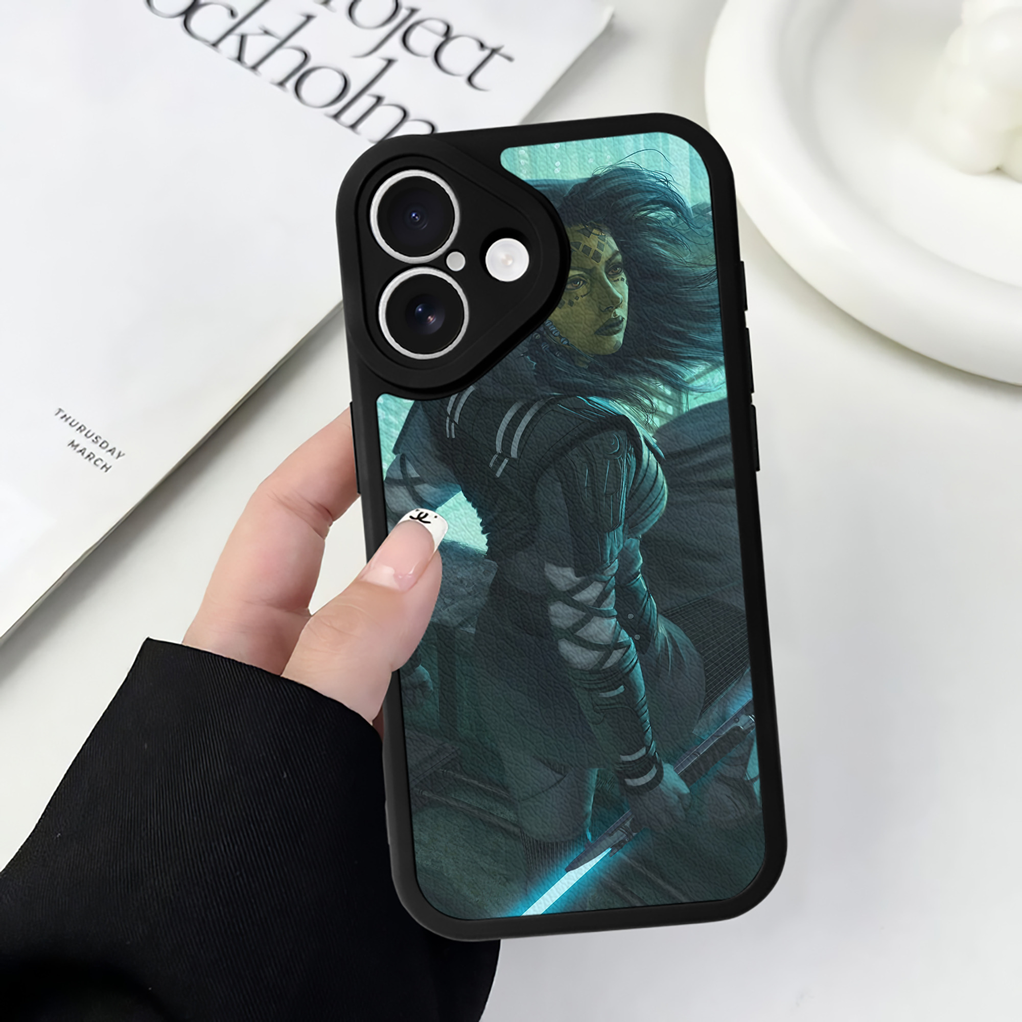 （画像用） スター・ウォーズ Star Wars 【iPhone 16シリーズ対応】シリコンスマホケース（レザー調） 材質：シリコン